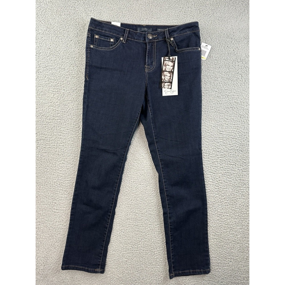 Jessica Simpson Forever Low Rise Jeans Womens Size 30 Blue 32x28 Dark Wash NWT